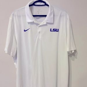 Men’s Nike White LSU Performance Polo